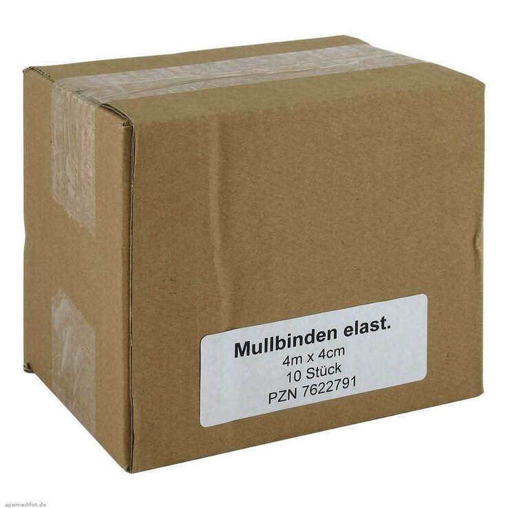 Mullbinden 4mx4cm elastisch, 10 St