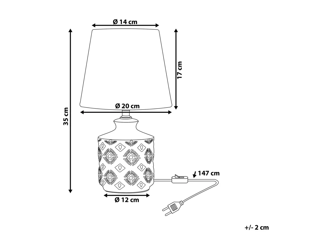 Lampe à poser ROSANNA Céramique Beige