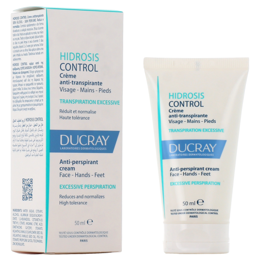 Crème anti-transpirante Hidrosis Control Ducray Visage, mains & pieds 50ml