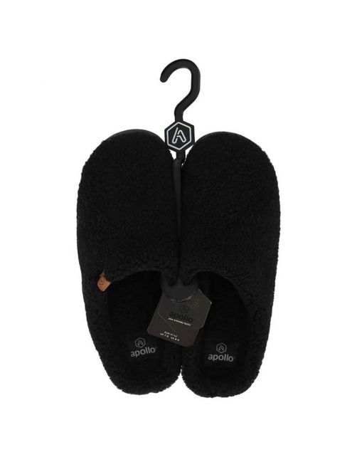 Apollo Heren Slof Teddy - Instappers - Zwart Assorti 41\/42-43\/44-45\/46