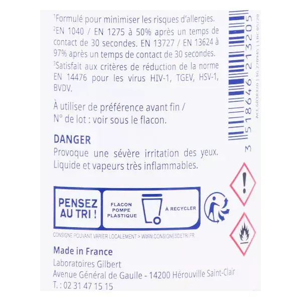 Gel antisséptico para as mãos Bactidose 1L