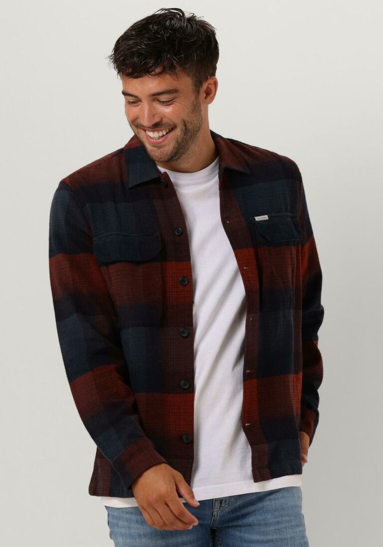 CAST IRON bruine cast iron overshirt long sleeve shirt yd check regular fit