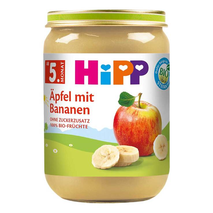Hipp Früchte Äpfel mit Bananen, 190 g