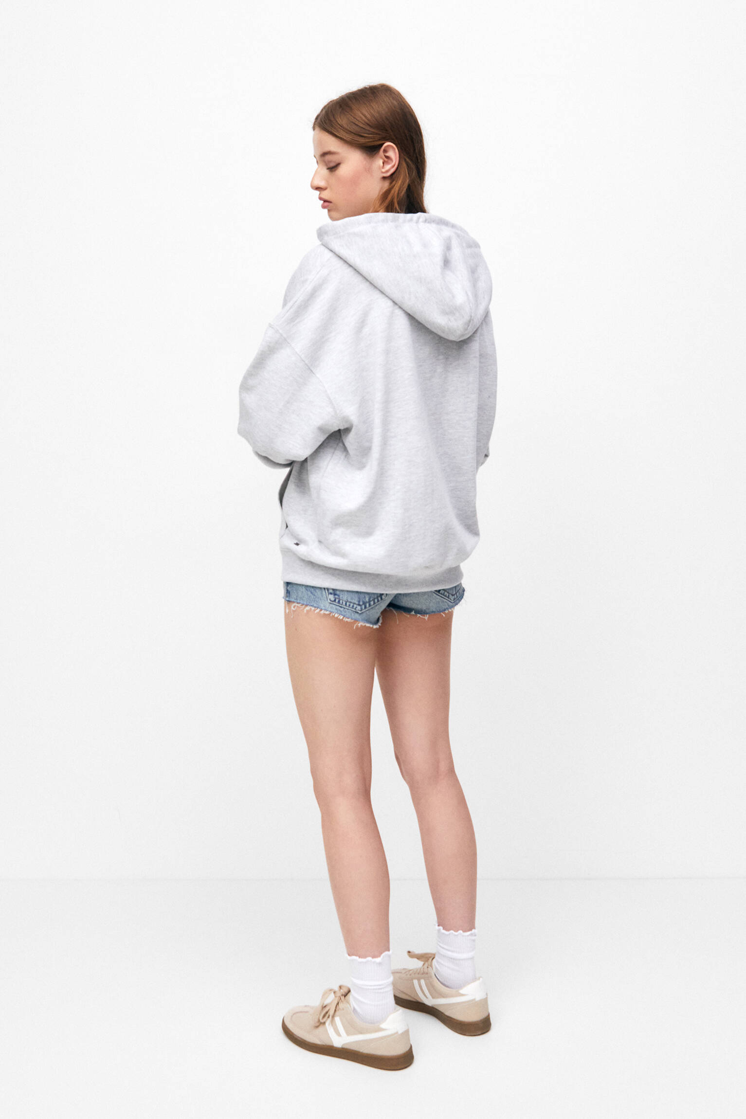 MOLETOM OVERSIZED COM ZÍPER - CINZA VIGORY