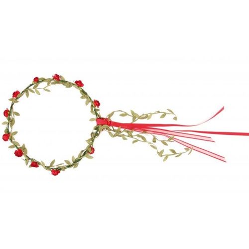 Haarkrans halo roosjes - rood