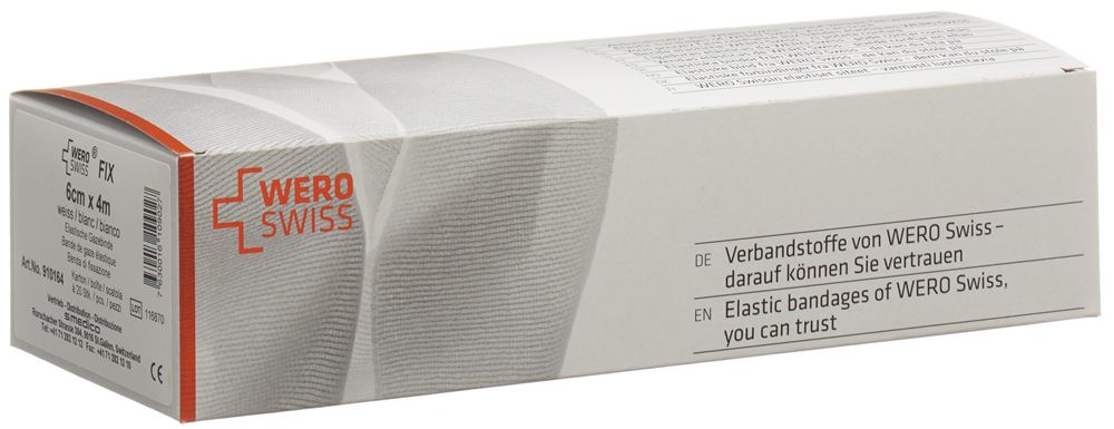 WERO SWISS Fix Elastische Gazebinde 4mx6cm weiss 20 Stk