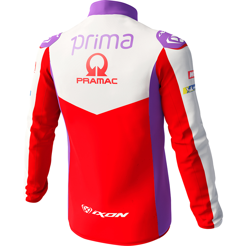 Ixon - Veste softshell Pramac 23 Rouge / Blanc / Violet