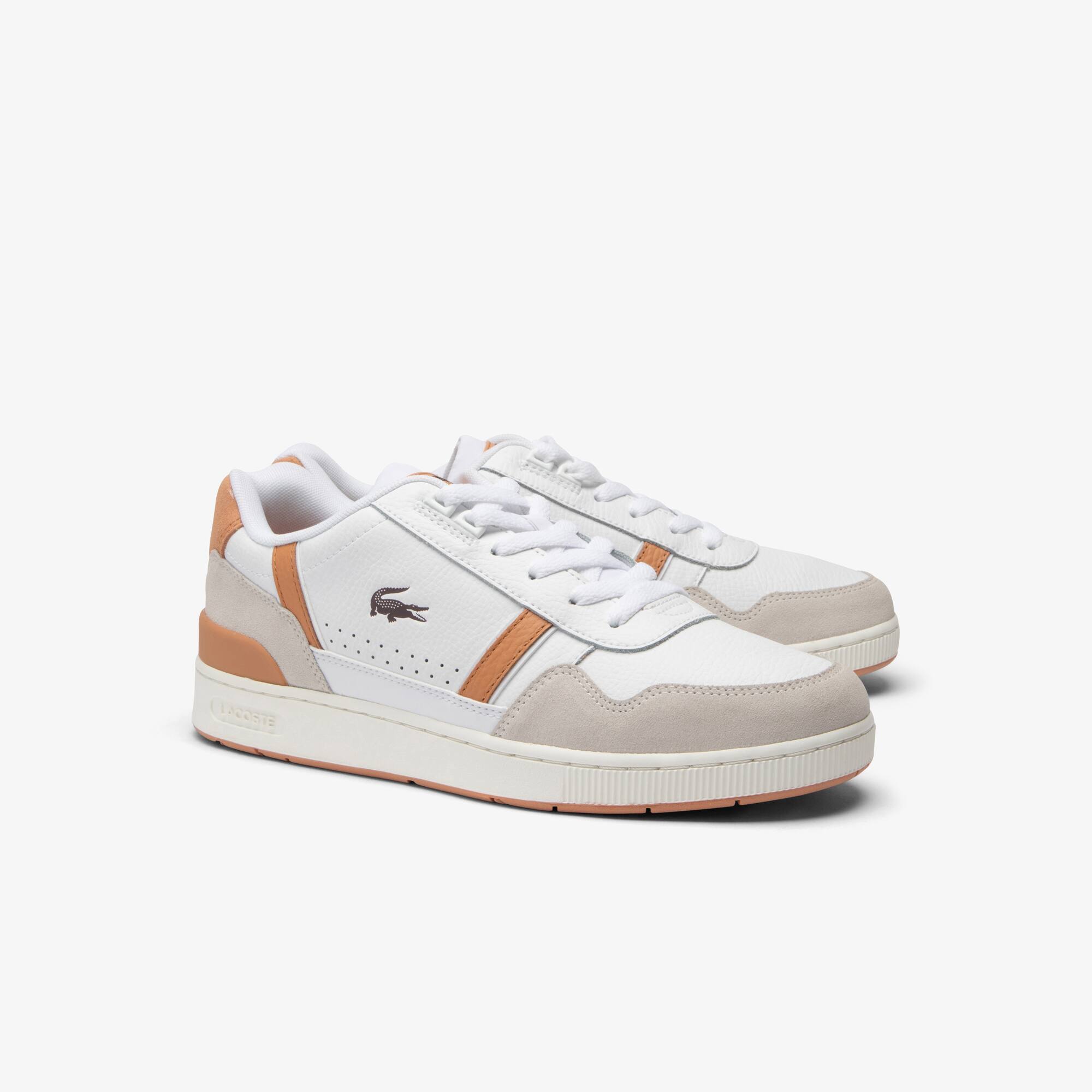 Herren-Sneakers T-CLIP aus Kontrastleder Sneakers - Weiss - Lacoste - Herren