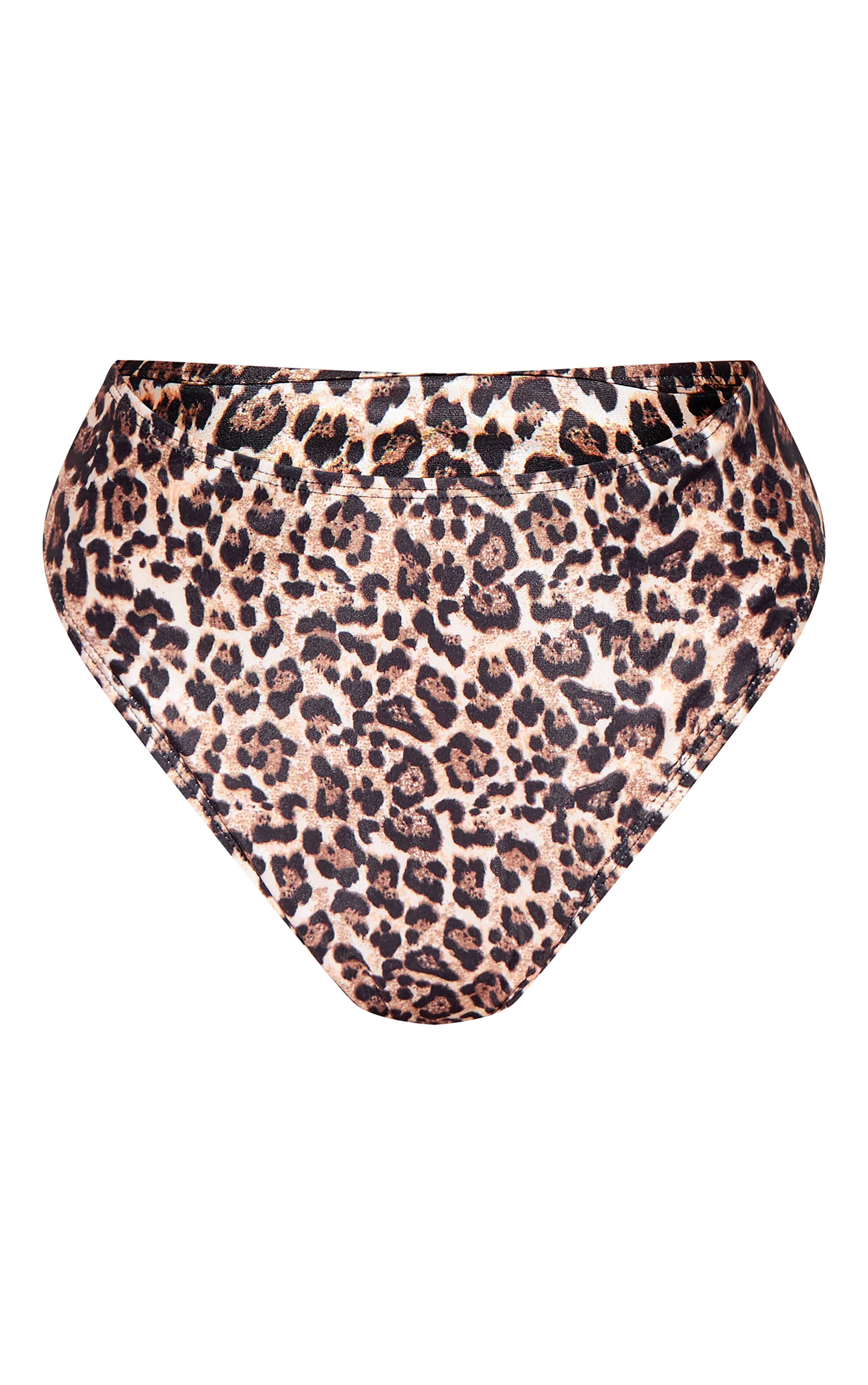 Léopard Bas De Bikini Taille Haute Et Échancrure Haute Mix & Match