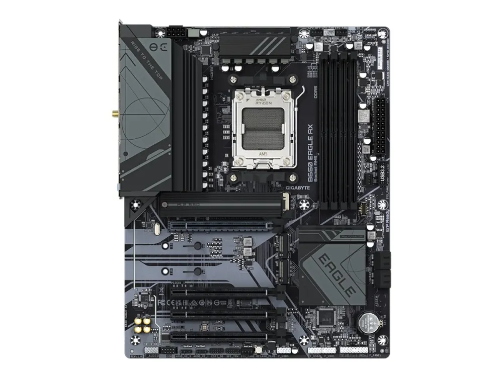 Gigabyte B650 EAGLE AX - Bundkort - ATX - Socket AM5 - AMD B650 Chipset - USB-C 3.2 Gen 1, USB 3.2 Gen 2, USB 3.2 Gen 1 - Gigabit LAN - onboard grafik (CPU påkrævet) - HD Audio (8-kanaler)
