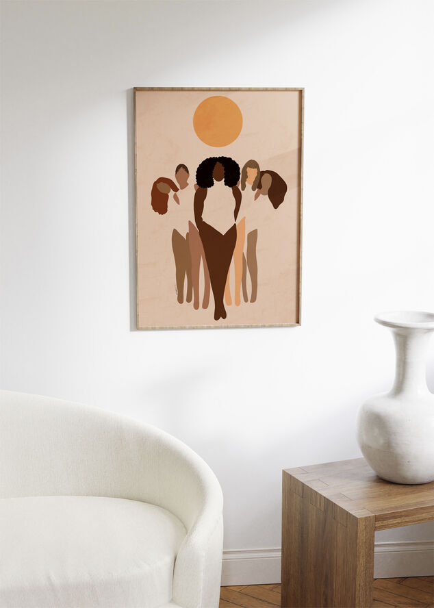 Poster & Frame Carelle N'guessan - W.O.M.E. N Flerfarvet