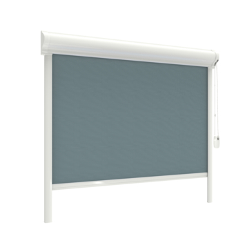 Rolgordijn Draaikiepraam kunststof of aluminium 1116 warm blauw