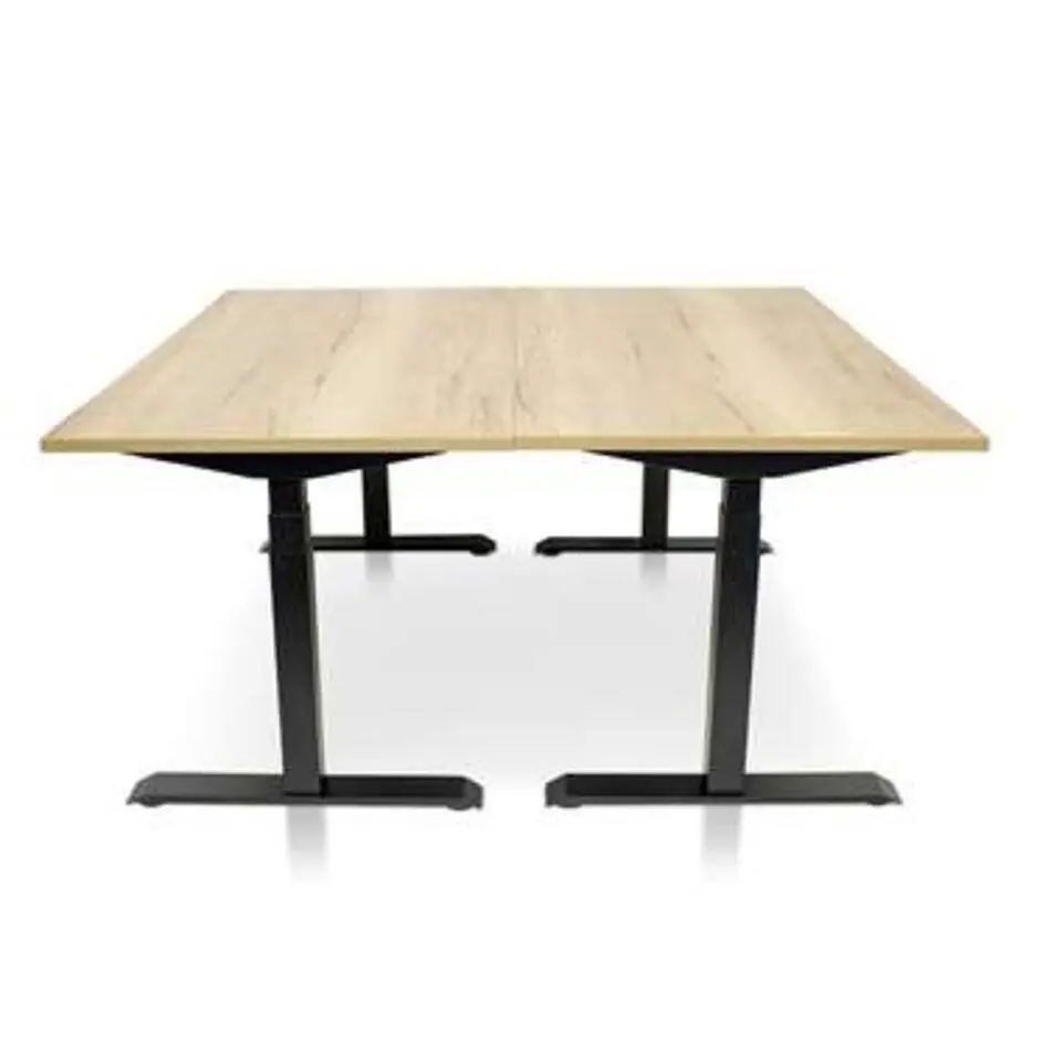 MRC PRO elektrisch ARBO zit-sta bureau - 140x80 cm robuust eiken