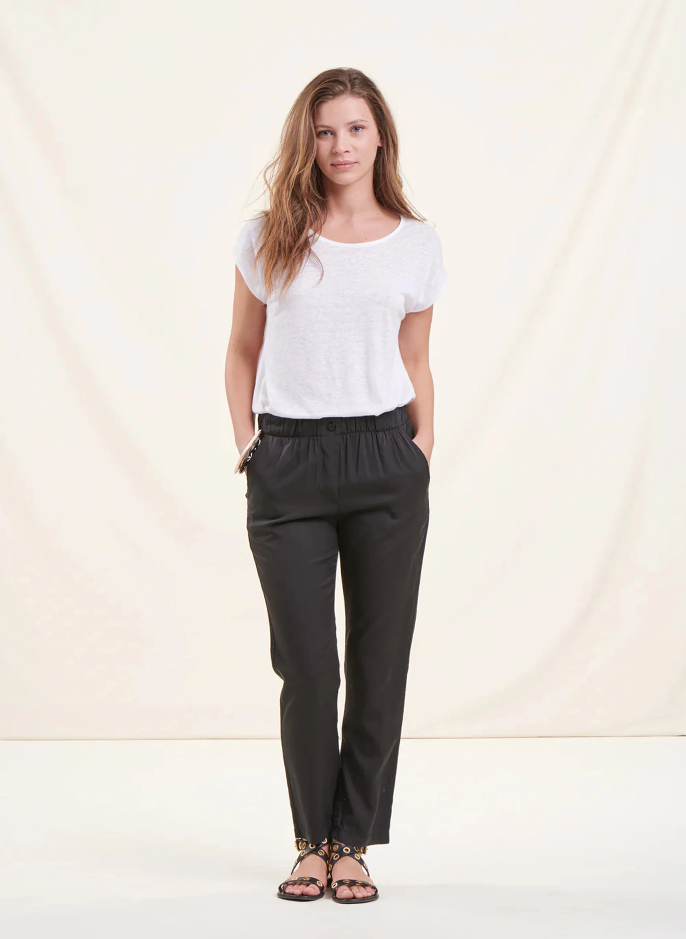 Pantalon droit 7/8ème | Noir