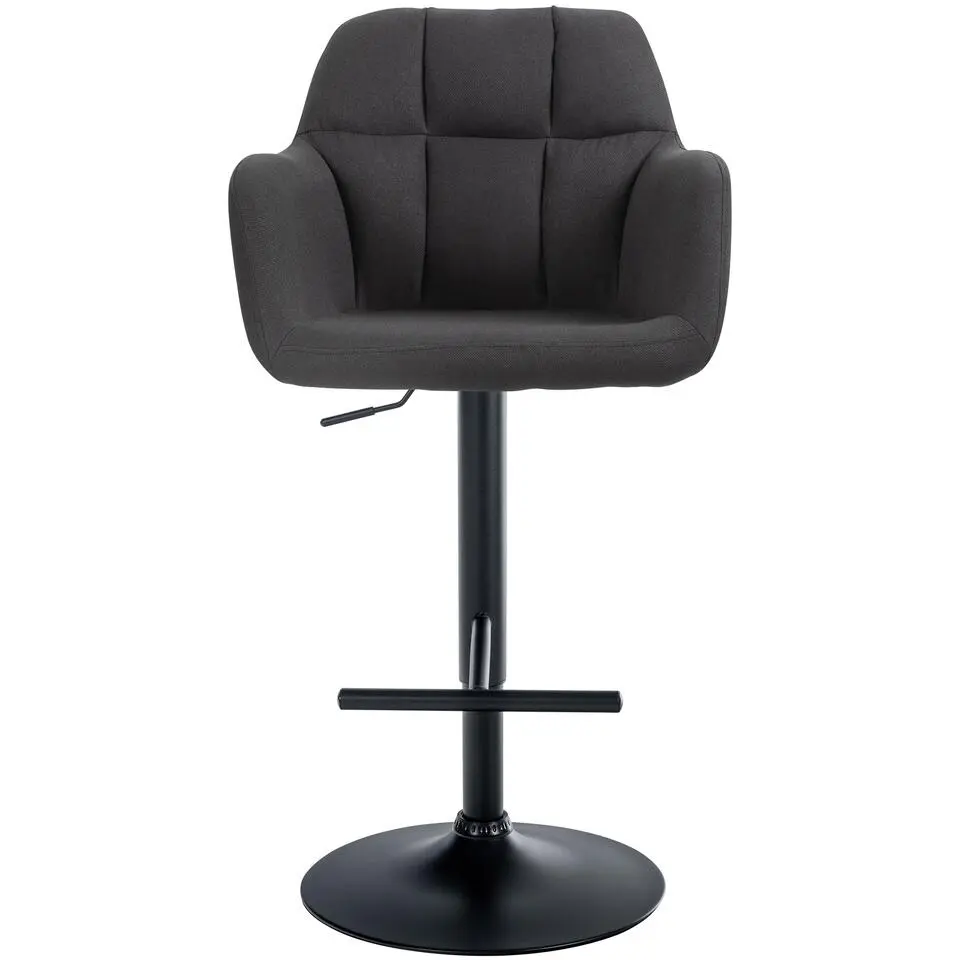 CLP Barkruk Natoma zwart Frame - Stof - zwart