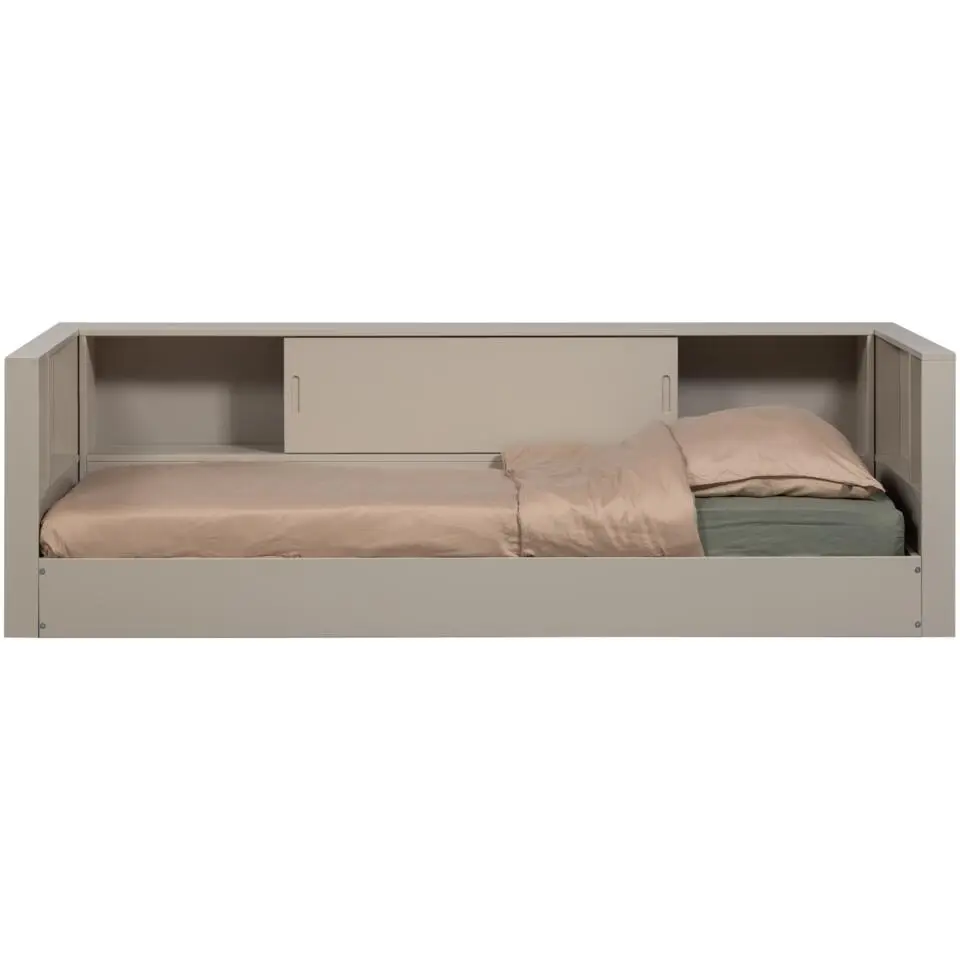 WOOOD Carter Bedbank - Grenenhout - Dust/Beige - 90x200