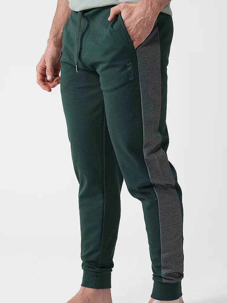 BOSS Loungewear Jogginghose dunkelgrün
