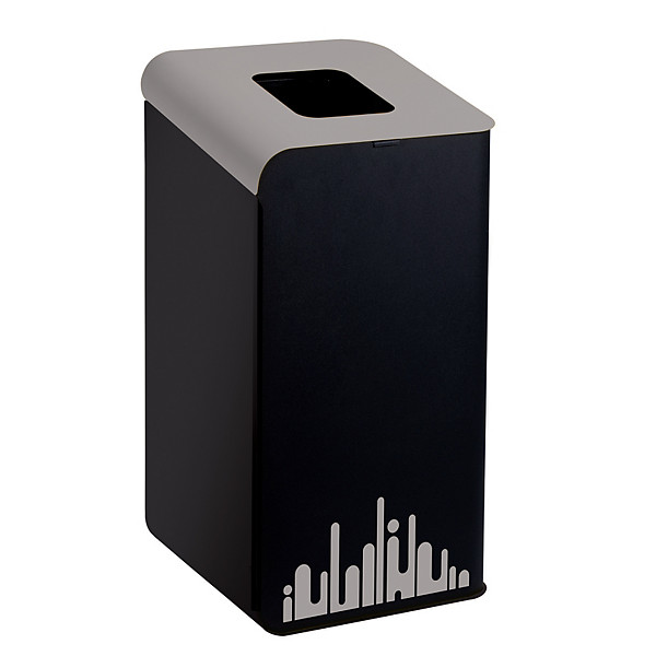 Borne à déchets modulaire Rubik 80 litres noire grise
