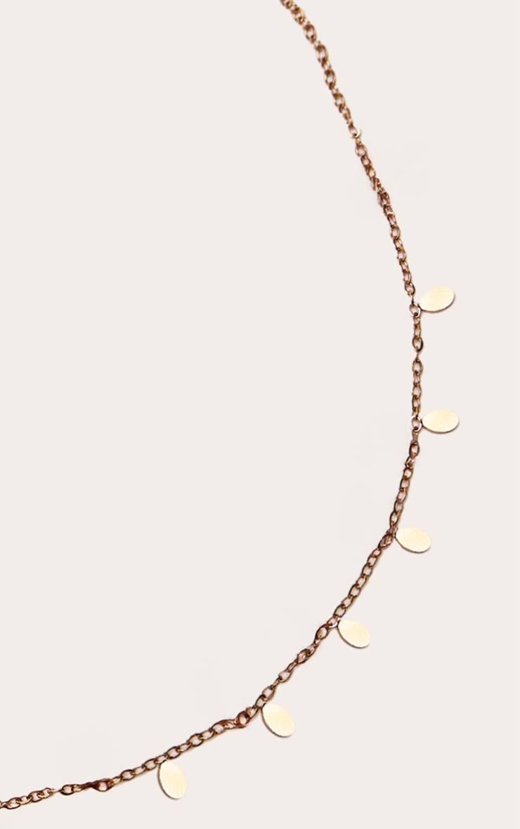 Doré Collier Pendentif Délicat En Acier Inoxydable Lisse