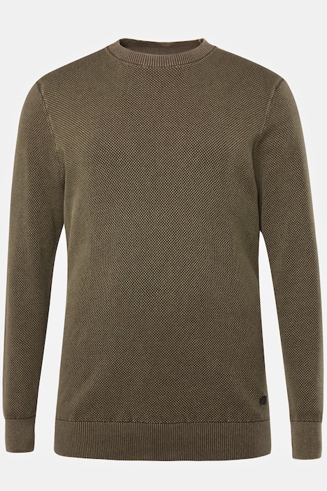 Pullover, Strukturstrick, Vintage Look, Rundhals