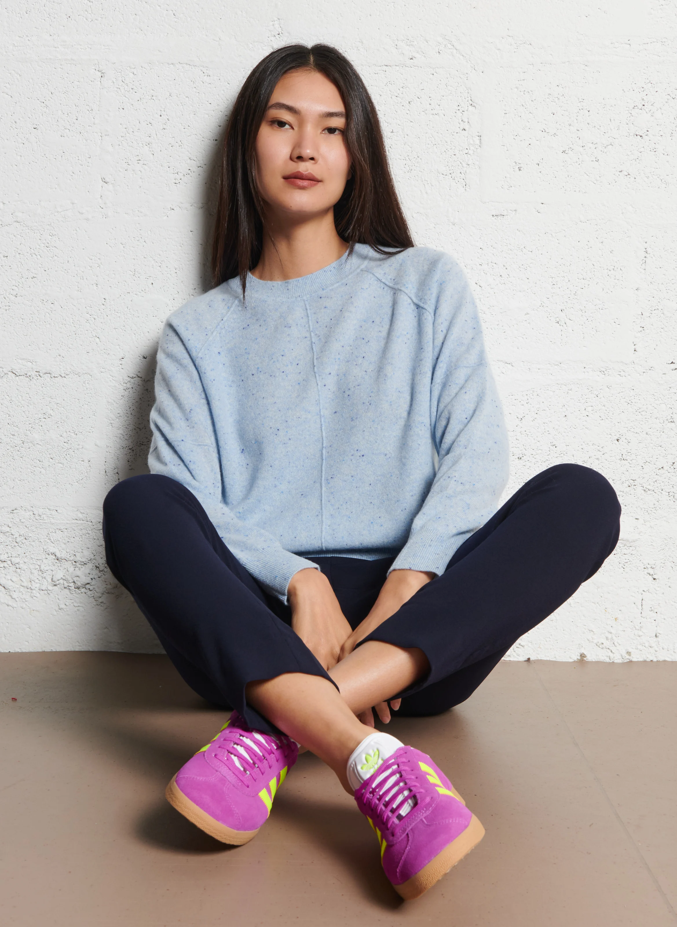 ARY BIS - Pull col rond en cachemire | Bleu
