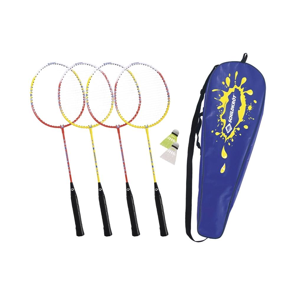 Schildkröt Badminton-Set 4 Schläger 2 Bälle in Tragetasche