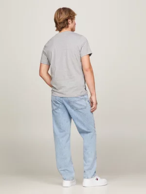Camiseta de gola redonda com modelagem regular