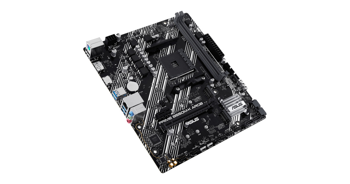ASUSPRIME B550M-K ARGB socket AM4 moederbord  (RAID, Gb-LAN, Sound, ATX)