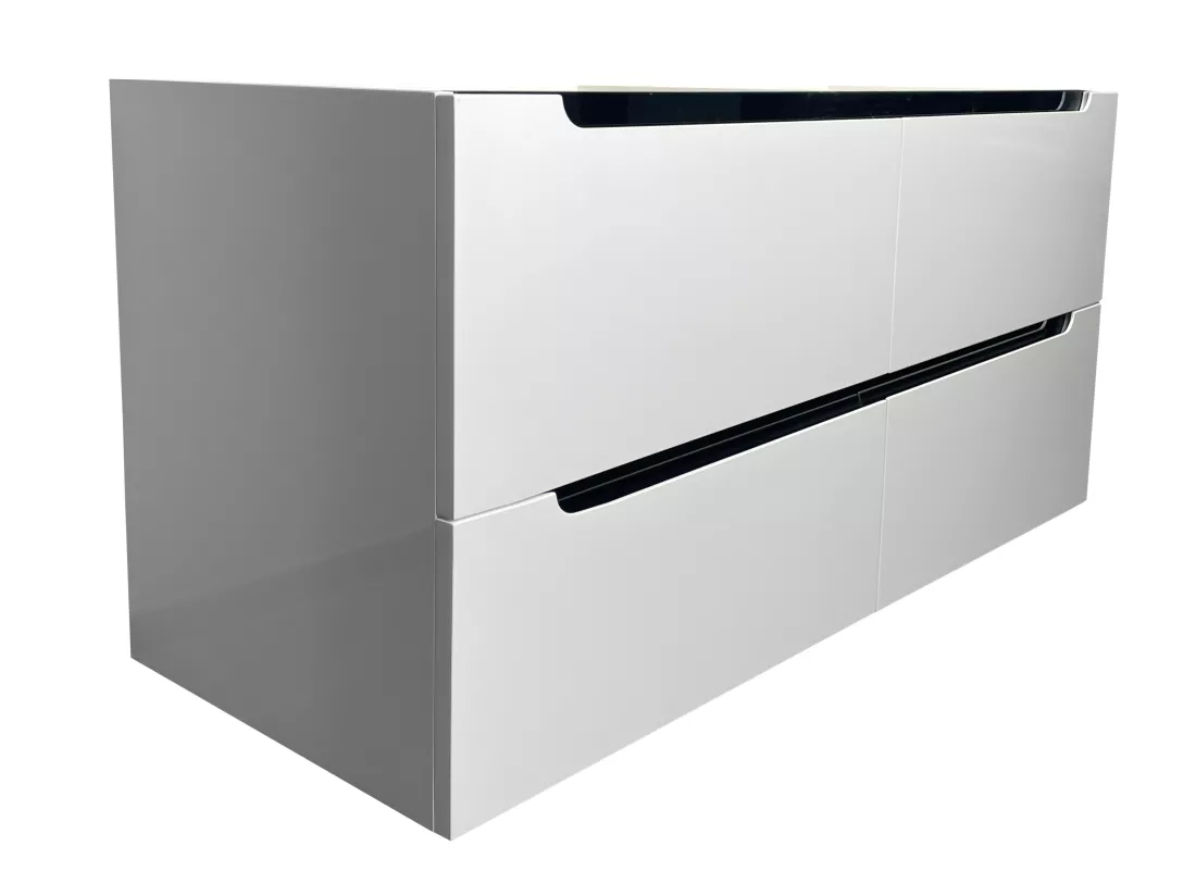 Meuble sous vasque suspendu - Blanc - L120 x H57 cm - SELITA