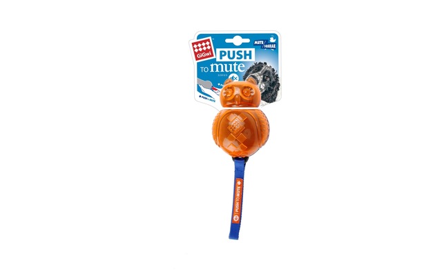 GiGwi Tier-Beschäftigungsspielzeug »Push to mute, Ball, Blau/Orange« Kunststoff