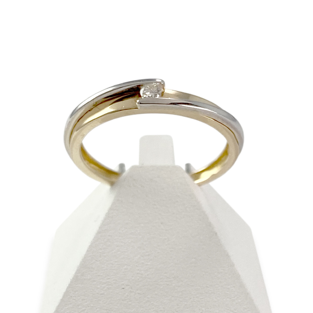 Bague d'occasion or 750  2 tons diamant