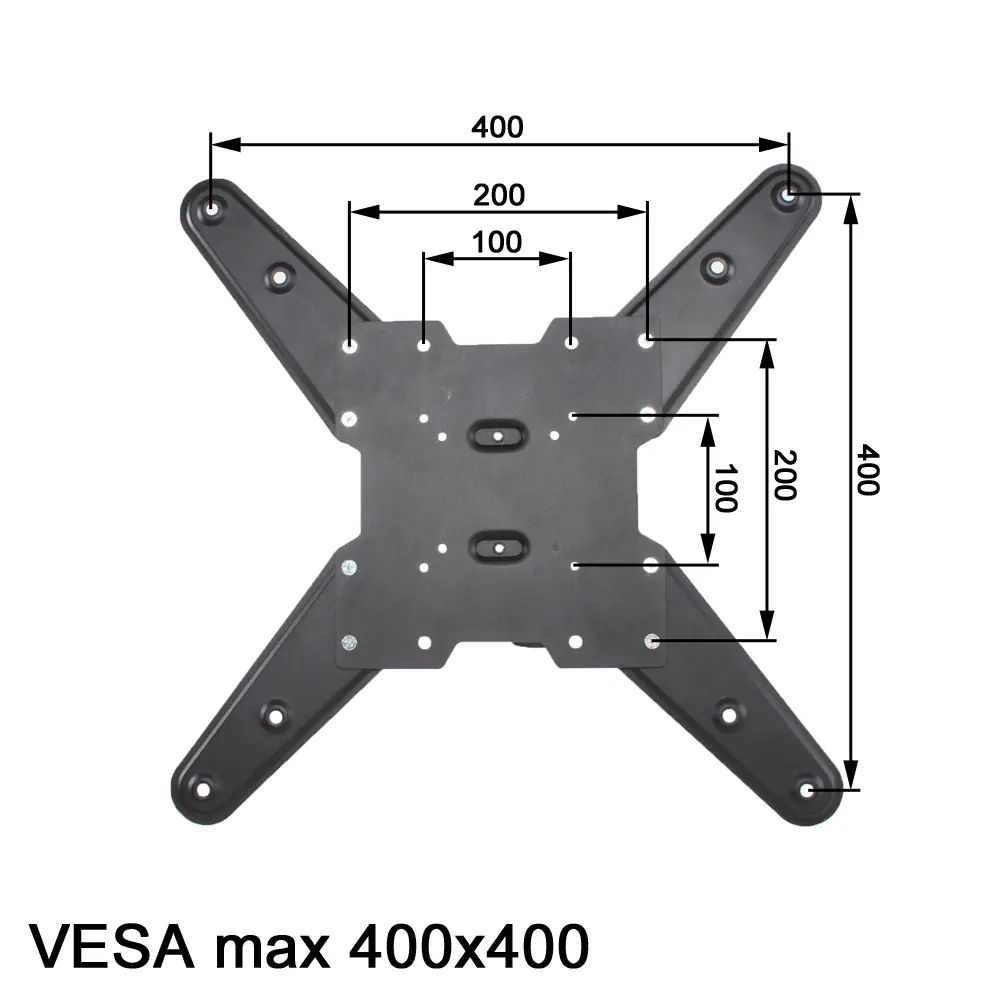 tectake® TV Wandhalterung, für 26 - 75 Zoll (66 - 191 cm), ausziehbar, bis 100 kg