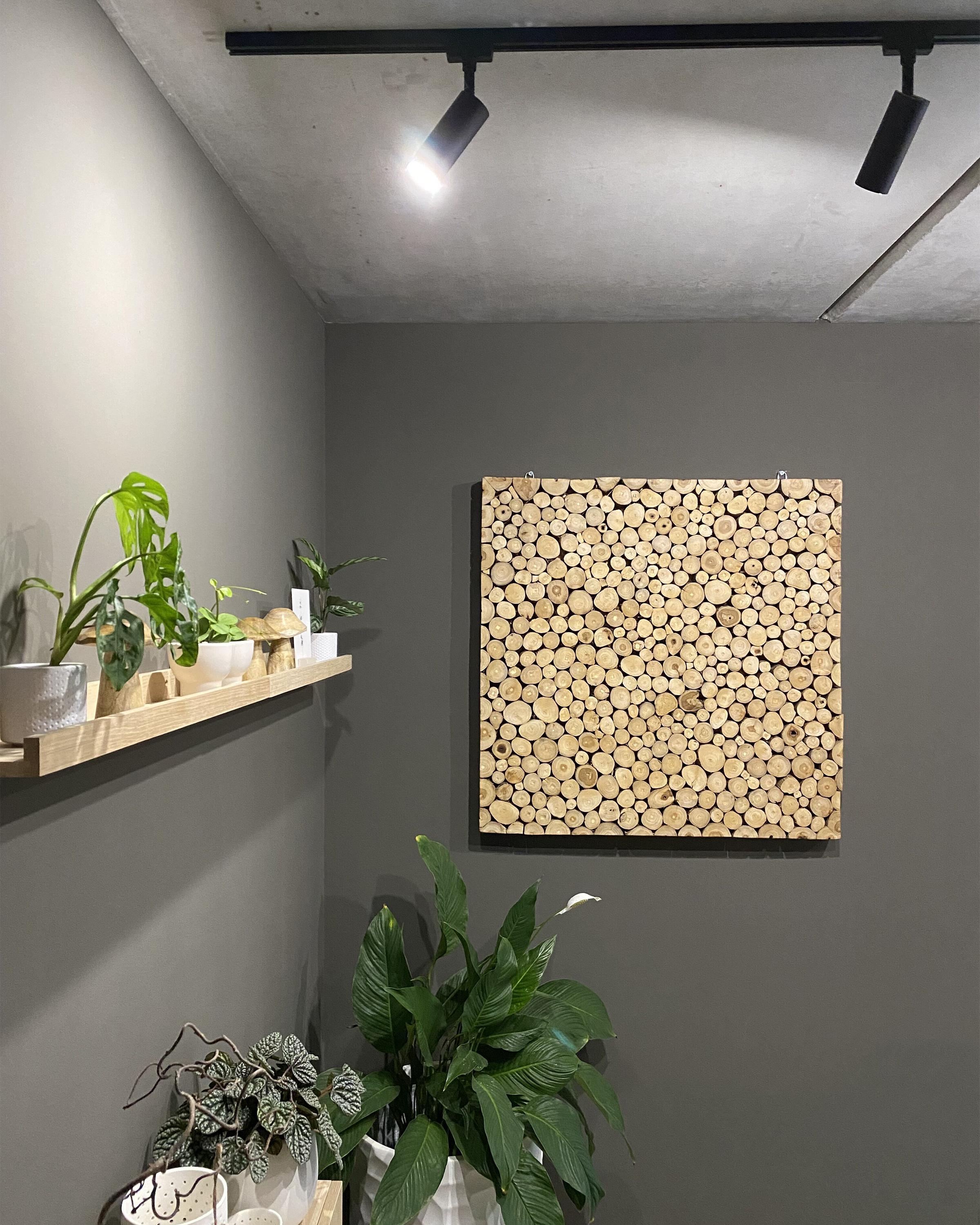 Wanddecoratie TWIG Teakhout 85 cm Lichtbruin