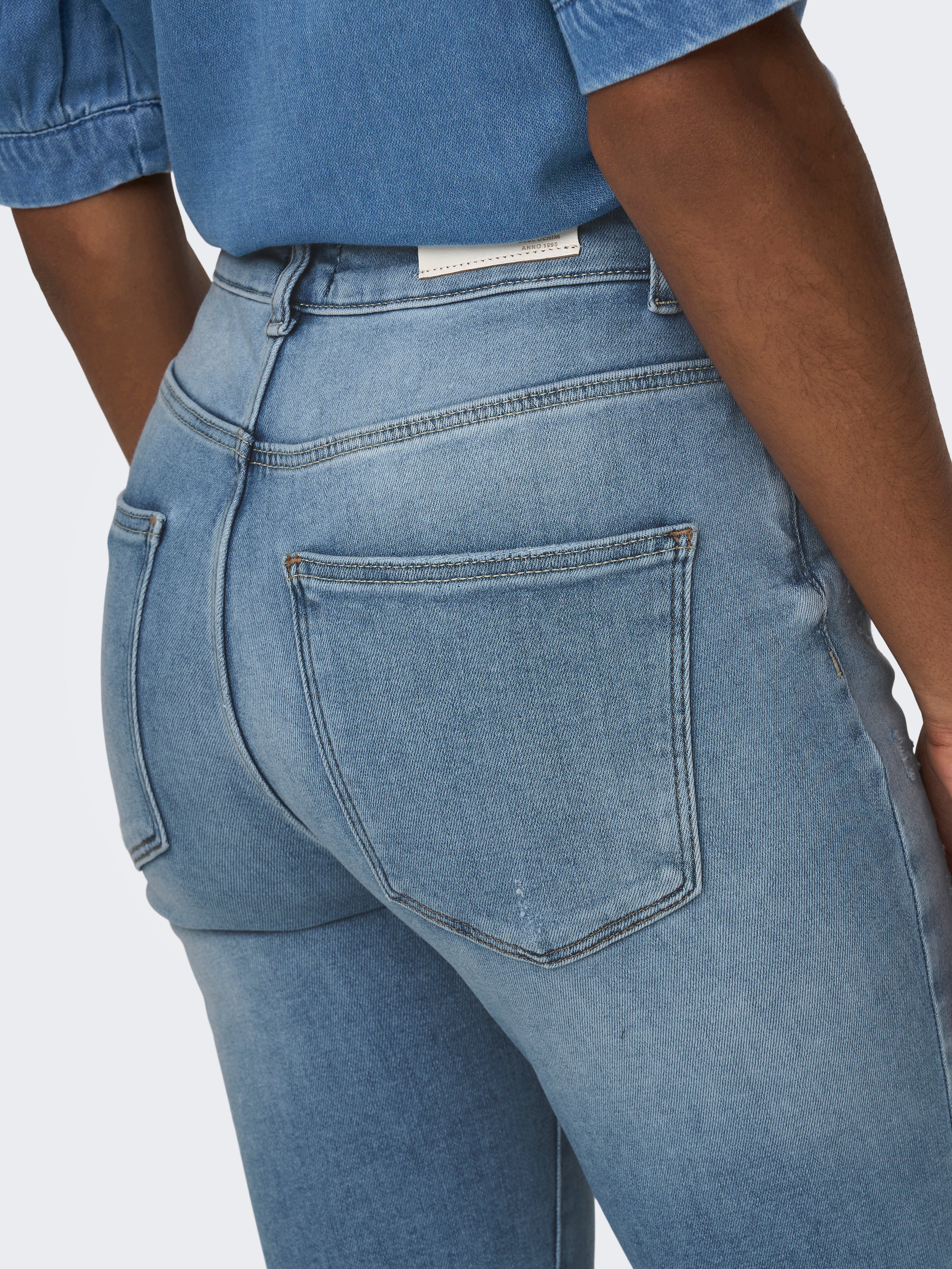 ONLICONIC Hohe Taille Skinny Fit Jeans Light Medium Blue Denim