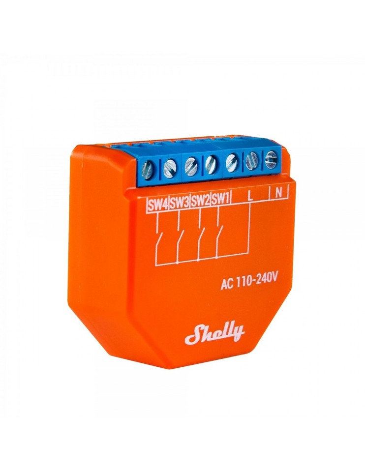 Shelly Plus I4 - WiFi inputmodul, 4 kanaler (110-230V)