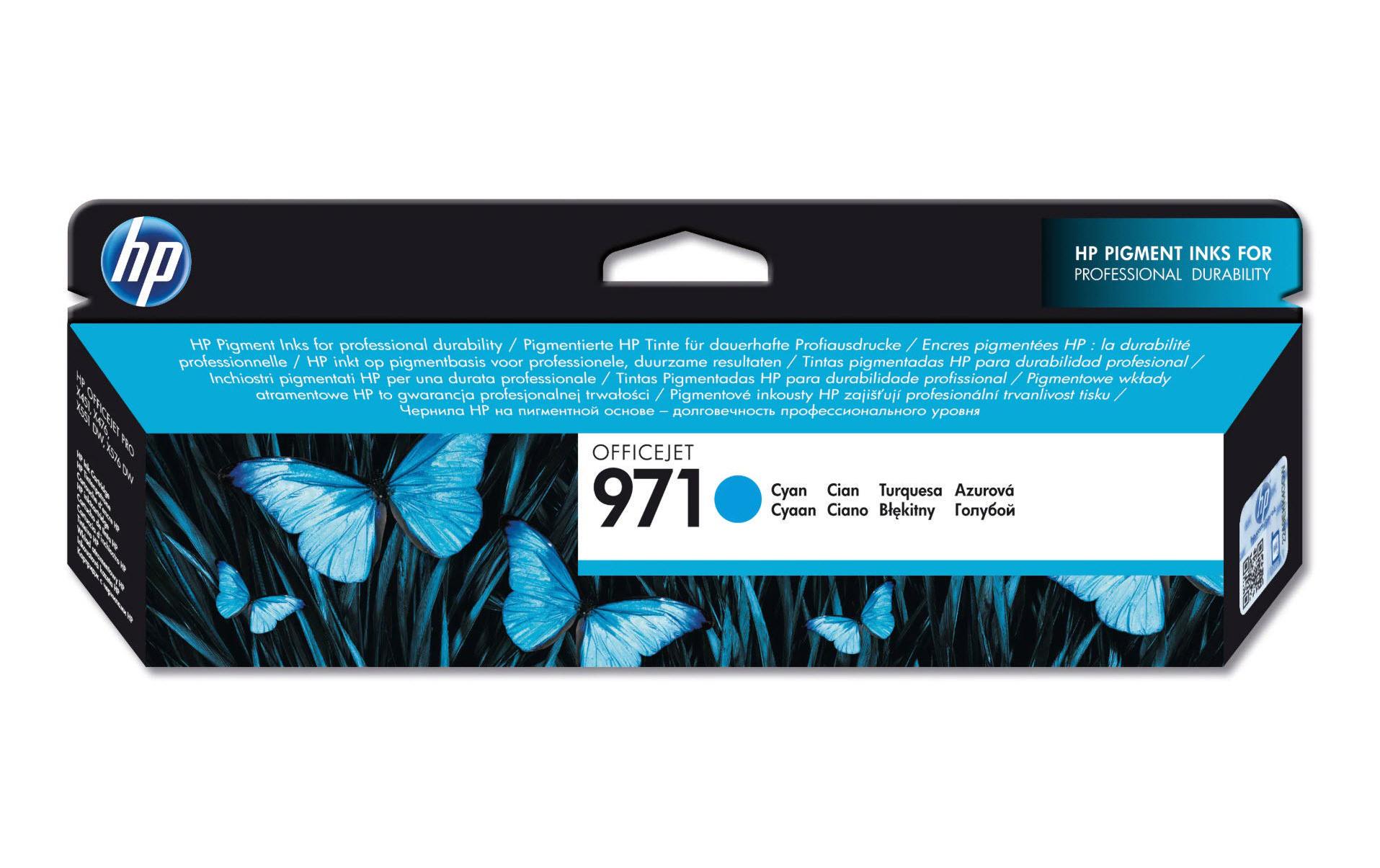 Tinte Nr. 971 (CN622AE) CyanDruckerpatrone