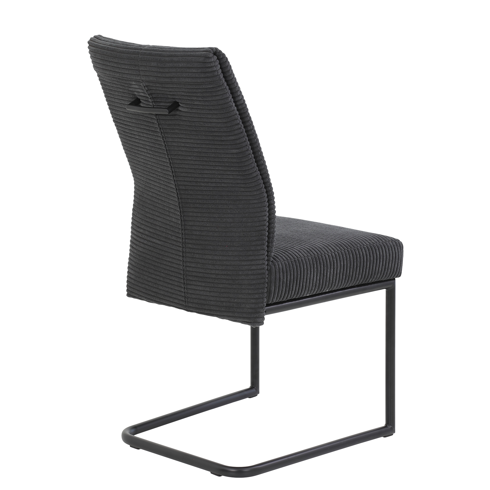 Schwingstuhl - anthrazit - Cord-Optik - 50 cm