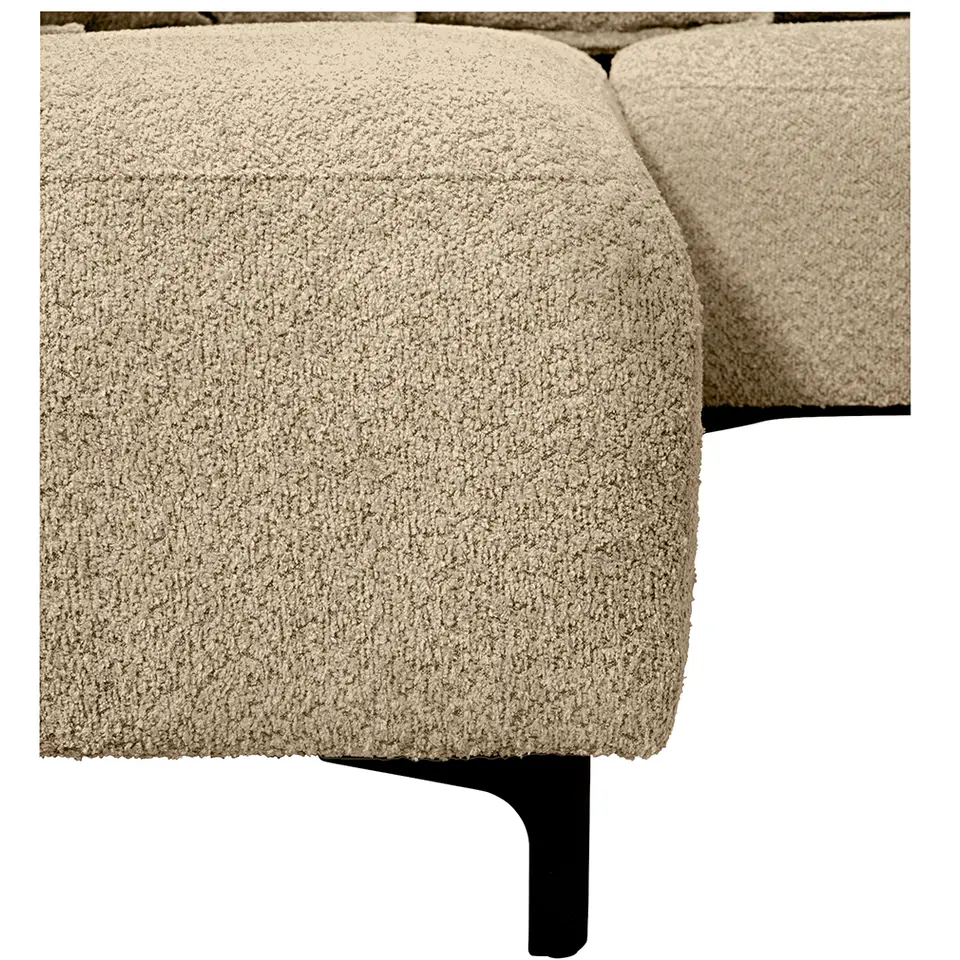 Bank Elsa met chaise longue links - stof Anthology - taupe