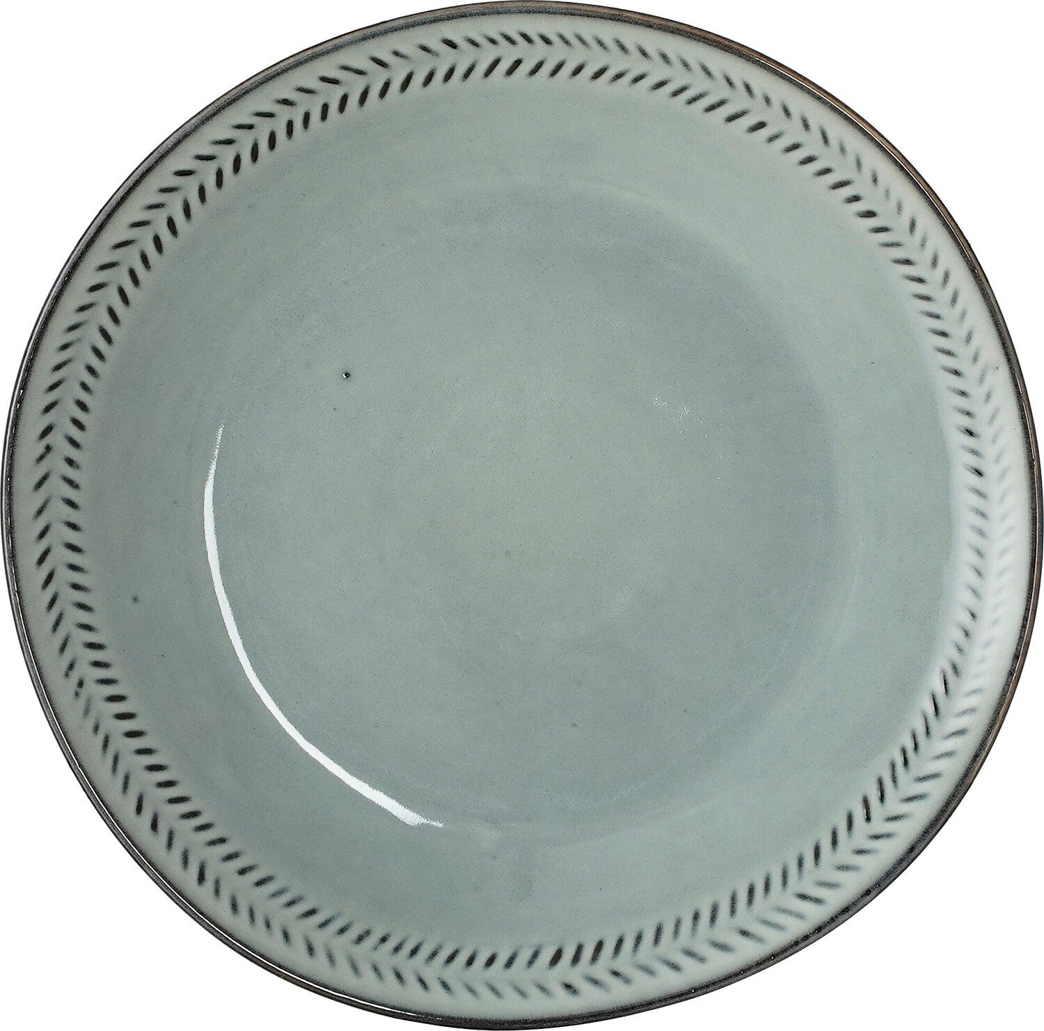 Mica Decorations ontbijtbord Racco grijs D 20,5 H 2,5 cm