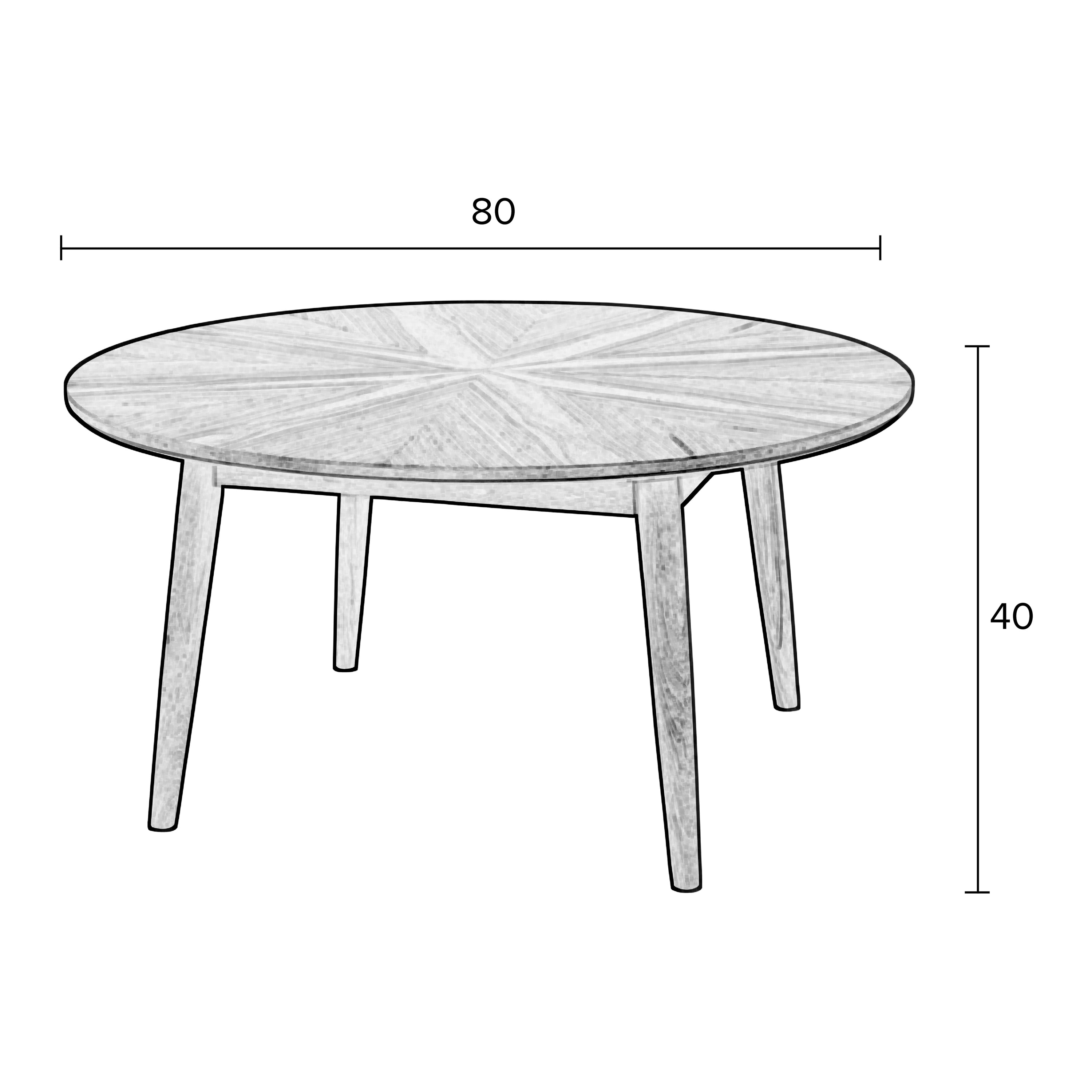 by fonQ basic Finn Salontafel - Bruin
