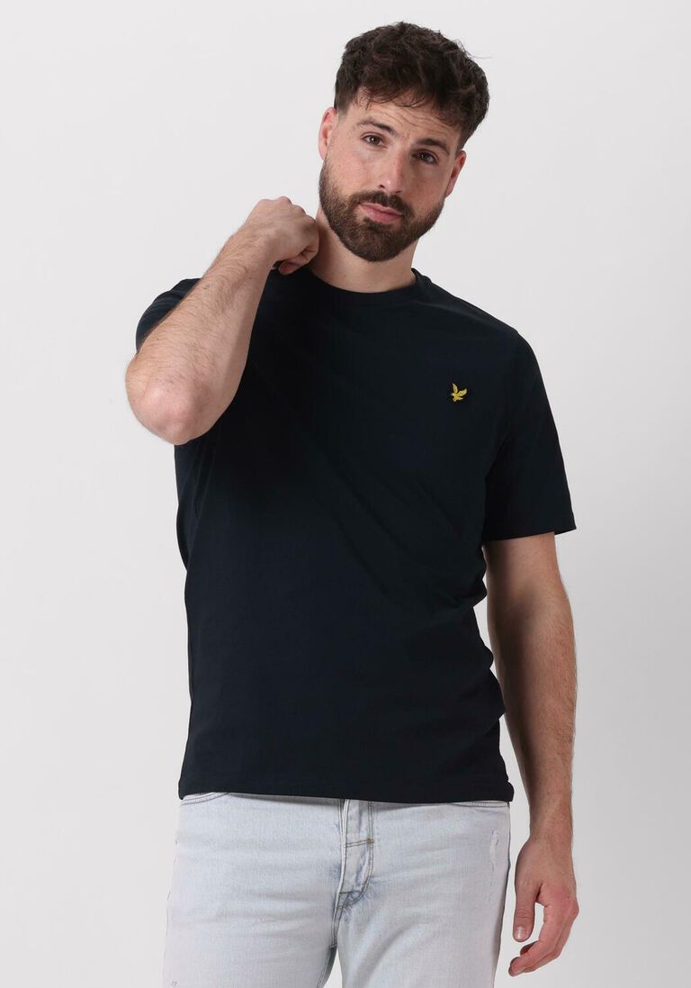 LYLE & SCOTT donkerblauwe lyle & scott t-shirt plain t-shirt