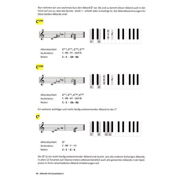 Learning Chords Piano Akkorde