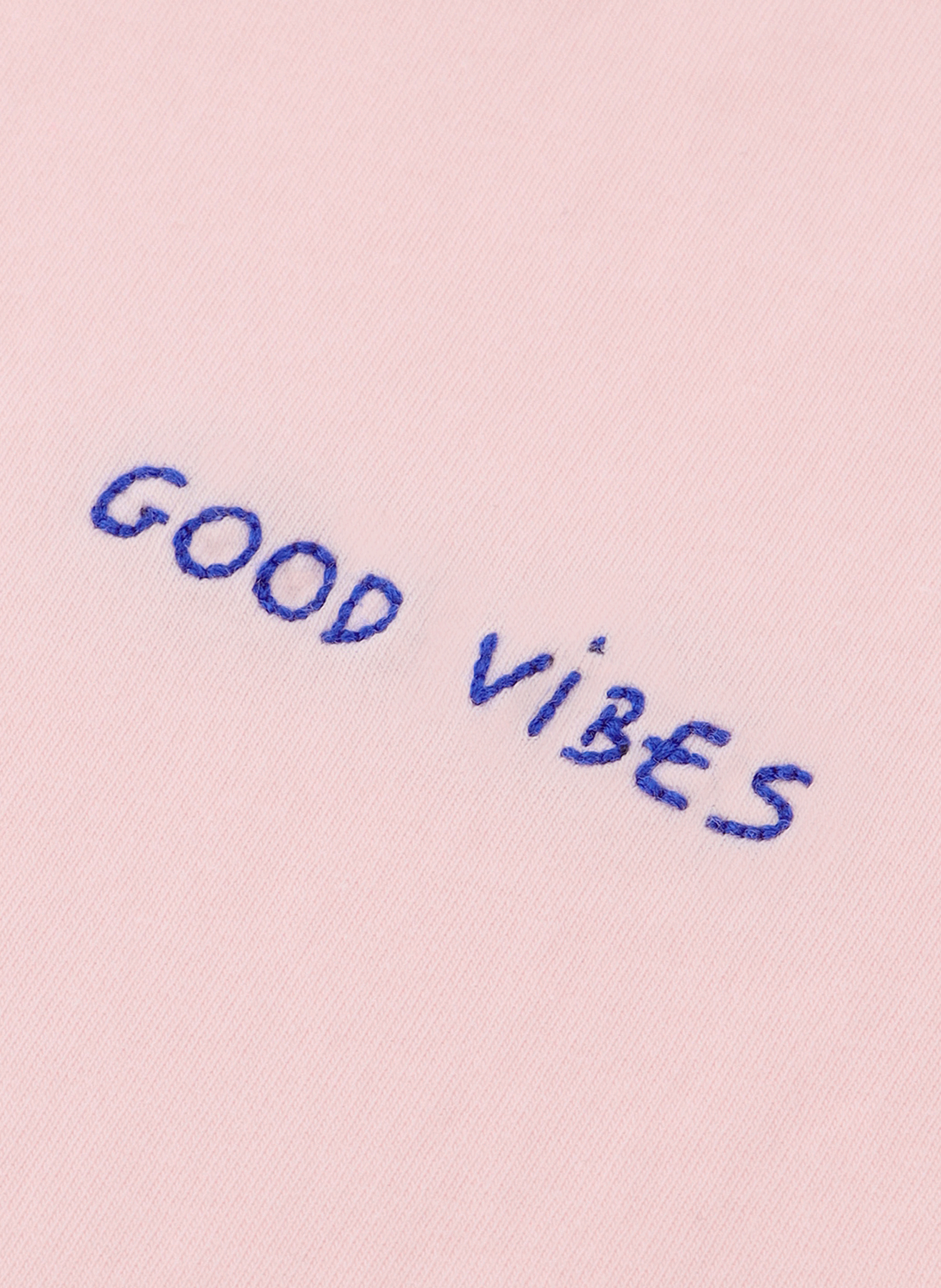 LEON GOOD VIBES - T-shirt col rond en coton | Rose