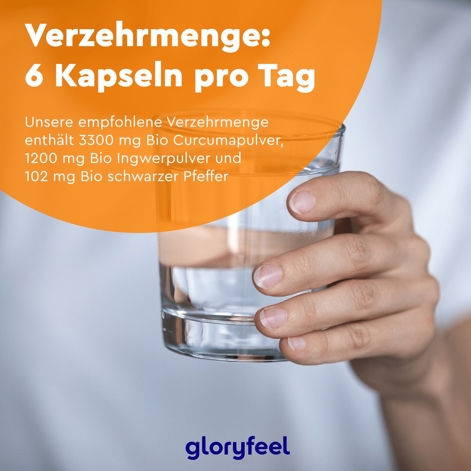 gloryfeel ® Bio Curcuma + Bio Ingwer Kapseln