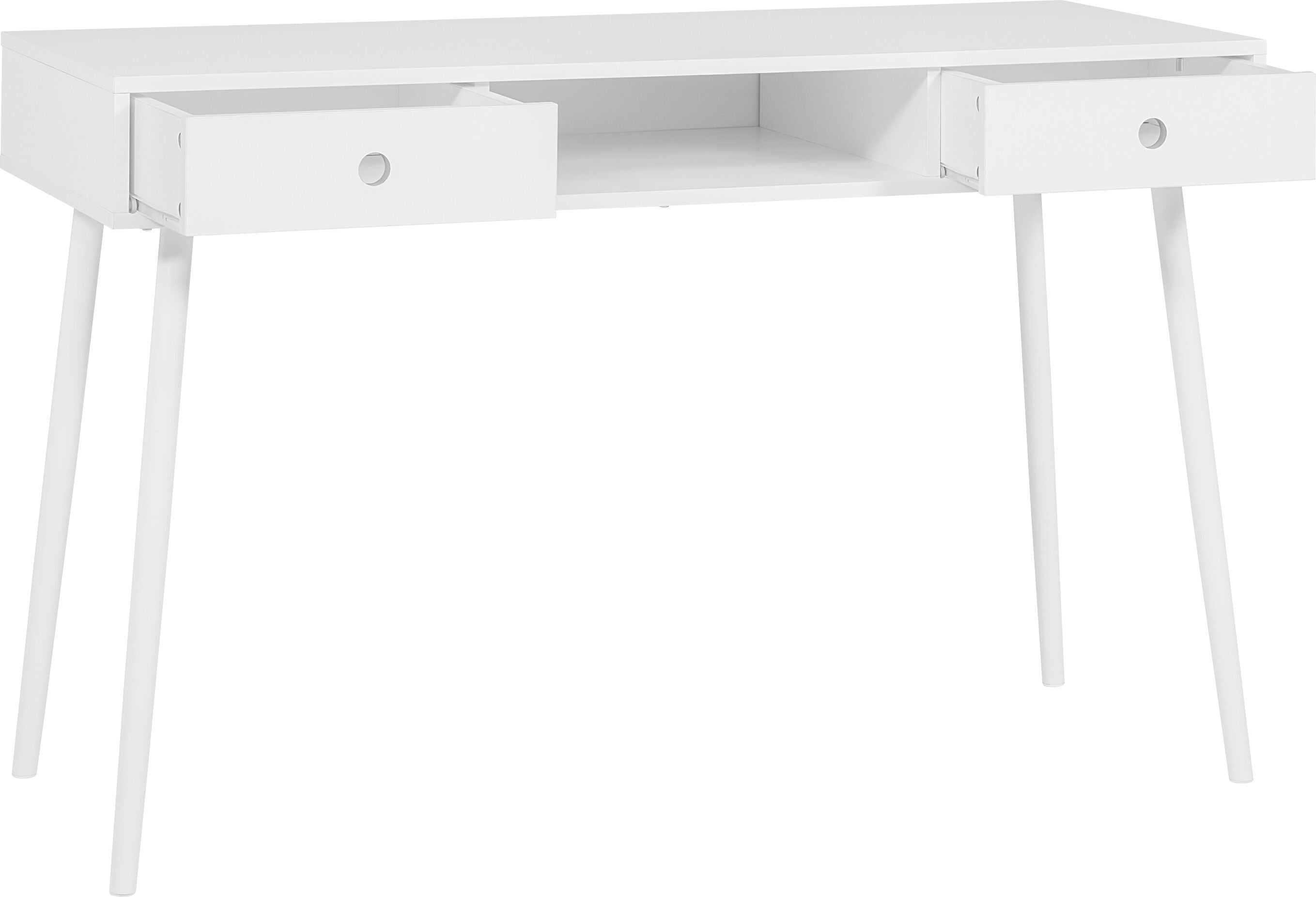 MOLLY Schreibtisch - Weiss / B: 120.0 cm x T: 48.0 cm x H: 76.0 cm