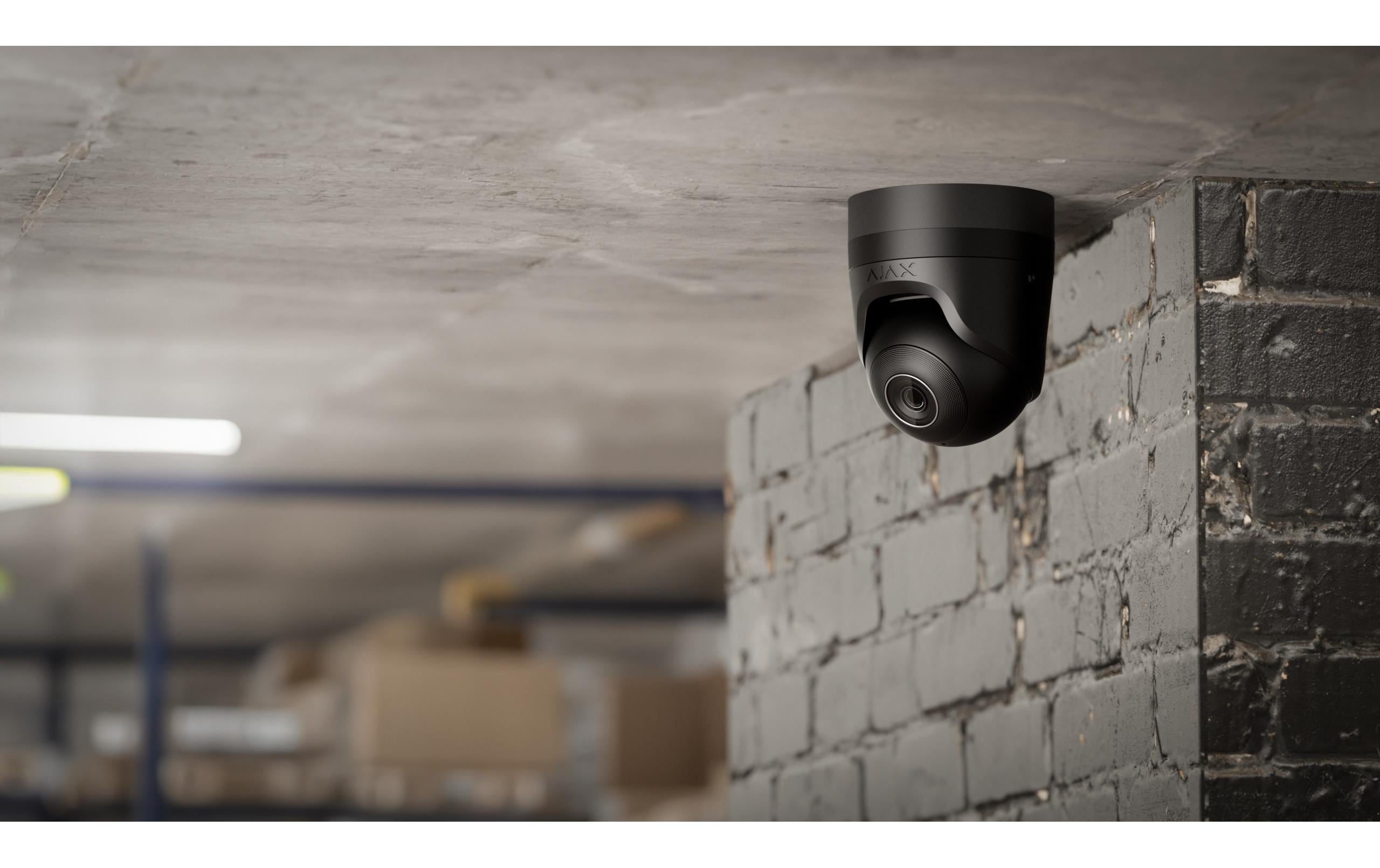 Netzwerkkamera TurretCam (5 Mp/4 mm) Schwarz<br>Kabelgebundene IP-Überwachungskamera mit KI