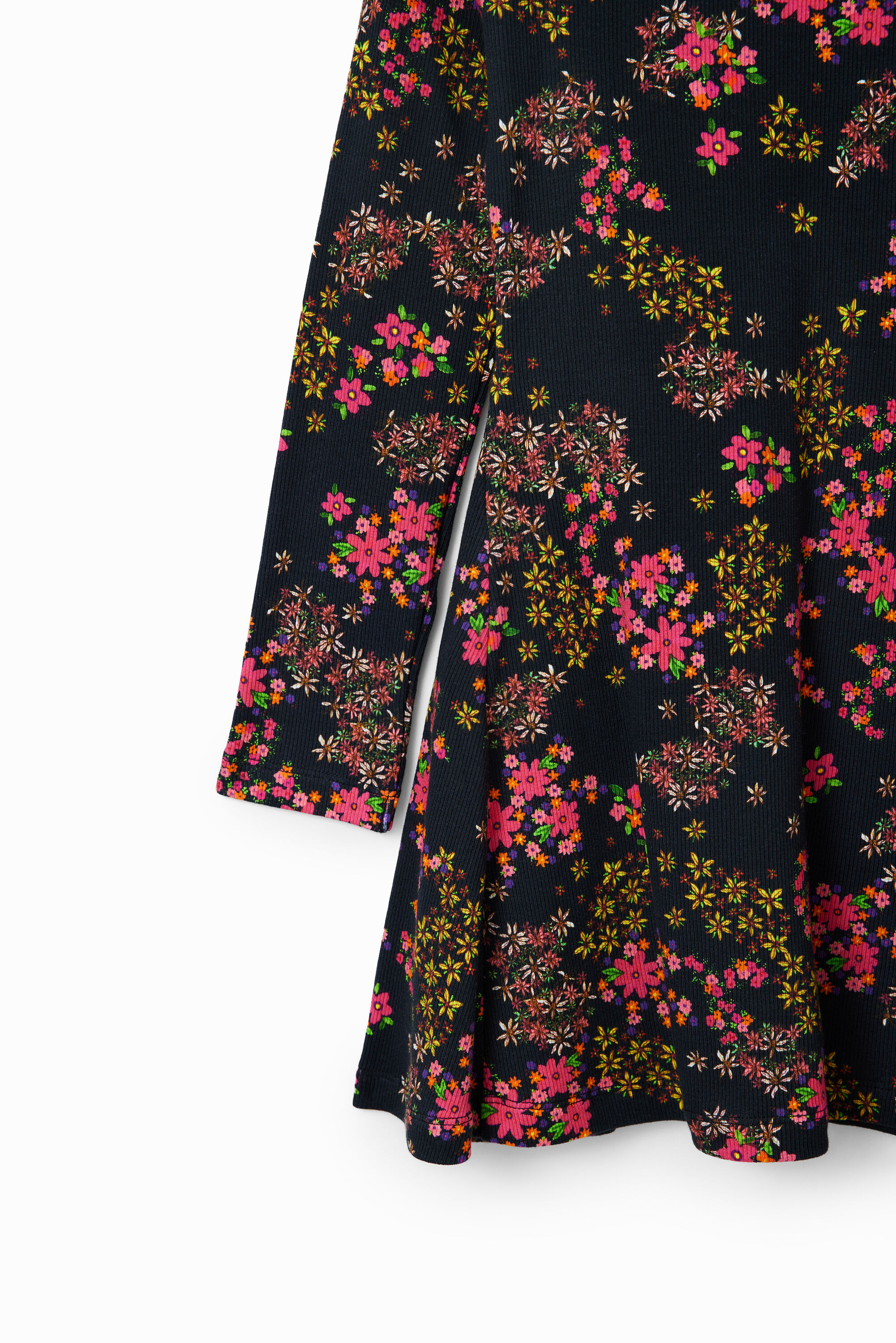 Vestido canalé flores