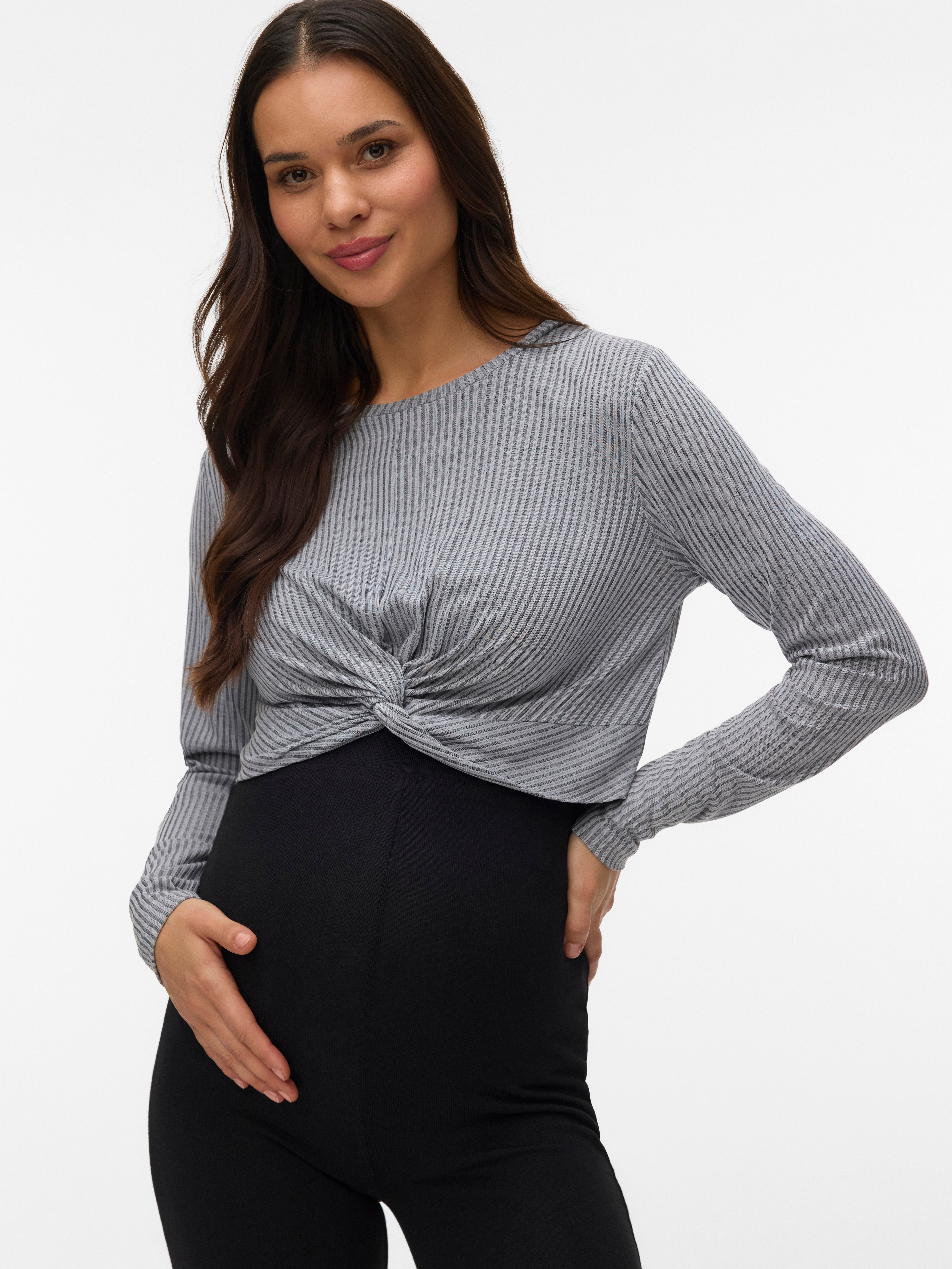 Cropped fit O-hals Top