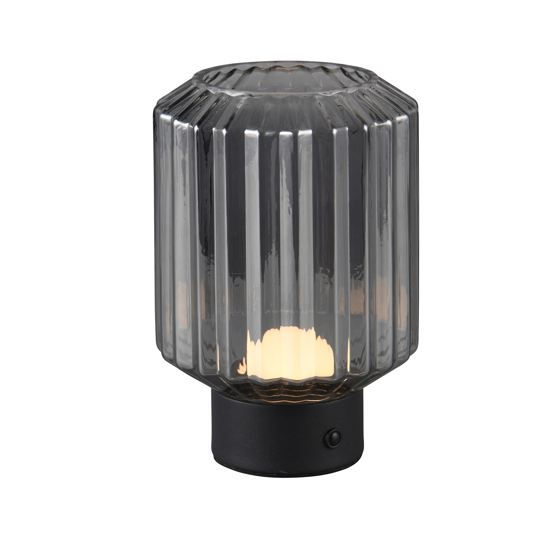 LED-Tischleuchte - rauchfarben - Touch-Funktion - 19,5 cm