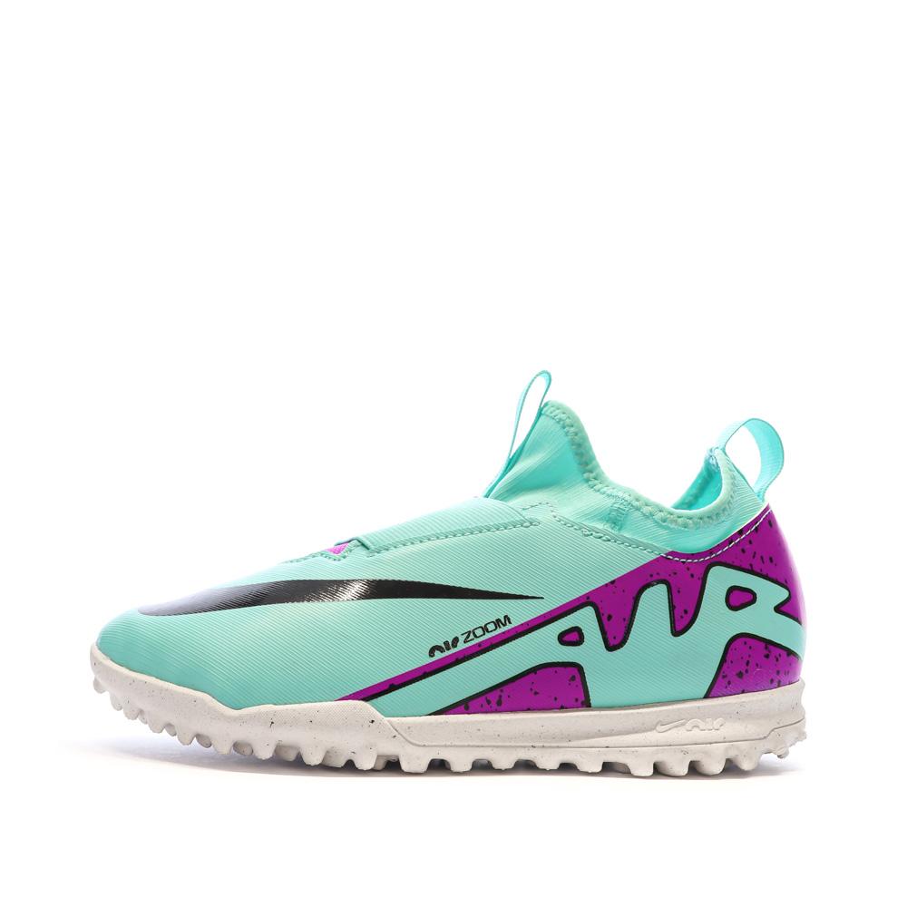 Nike Chaussures de Football Turquoise Junior Nike Jr Zoom Vapor 15 Academy TF